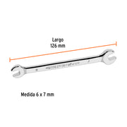 Llave española 6 x 7 mm x 126 mm de largo, TRUPER EXPERT