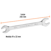 Llave española 19 x 22 x 242 mm de largo, TRUPER EXPERT