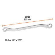 Llave de estrías 1/2 x 9/16' x 205 mm largo, TRUPER EXPERT