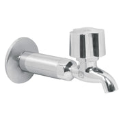 Llave 1/2' para fregadero con niple y chapetón, cromo, BASIC