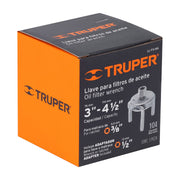 Llave de 3 puntos 3' a 4-1/2' para filtro de aceite, TRUPER