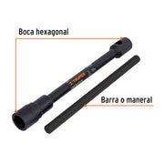 Llave de artillería 33 mm X 3/4' boca hexagonal, TRUPER