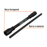 Llave de artillería 1-1/16 x 1-1/4' boca hexagonal, TRUPER