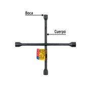 Llave de cruz 14', acabado negro mate, PRETUL