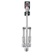 Llave de cruz 14' plegable pulida y cromada, TRUPER