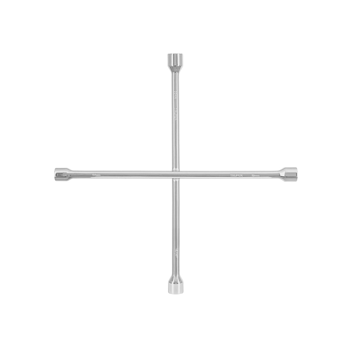 Llave de cruz 18', bocas 17, 19, 22 mm y 13/16', TRUPER