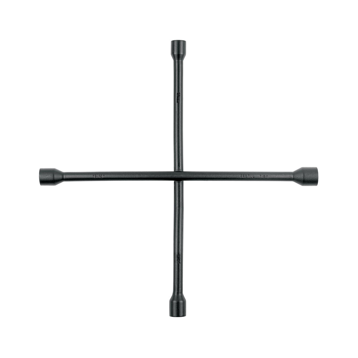 Llave de cruz 18', acabado negro mate, PRETUL