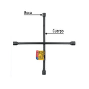 Llave de cruz 18', acabado negro mate, PRETUL