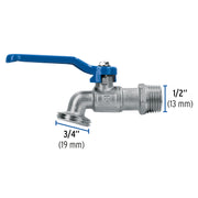 Llave de esfera de latón 1/2', 115 g, s/adaptador, FOSET