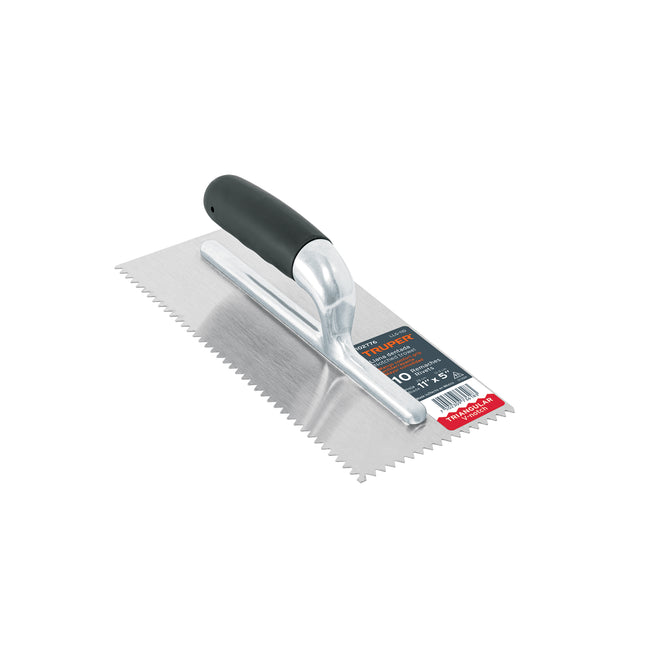Llana 11' dentado triangular, 10 remaches,mango Comfort Grip