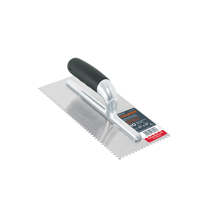 Llana 11' dentado triangular, 10 remaches,mango Comfort Grip