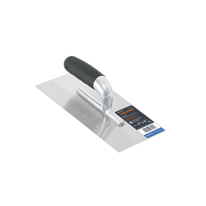 Llana 11' canto recto, 6 remaches, mango Comfort Grip,TRUPER