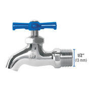 Llave de nariz de latón cromado, 135 g, entrada 1/2', FOSET