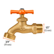 Llave p/manguera, de latón 140g, 1/2', blíster, TRUPER