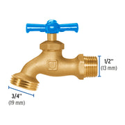 Llave p/manguera, de latón, 140g, 1/2', granel, FOSET