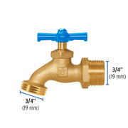 Llave p/manguera, de latón, 180g, 3/4', granel, FOSET