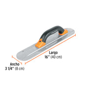 Llana de magnesio 16' borde redondo, mango Comfort Grip