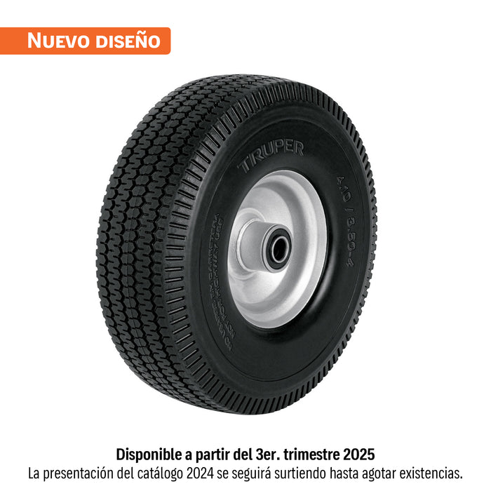 Rueda imponchable 10' para eje central, TRUPER