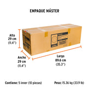 Rueda imponchable 10' para eje central, TRUPER