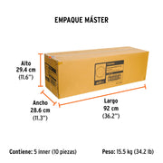 Rueda imponchable 10' para eje lateral, TRUPER
