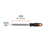 Lima media caña bastarda 6' con mango Comfort Grip, TRUPER