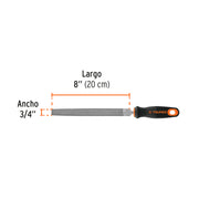 Lima media caña bastarda 8' con mango Comfort Grip, TRUPER