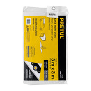Lona de polietileno 3 x 3 m, blanca, 110 g/m2, PRETUL