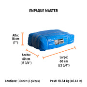 Lona de polietileno 5 x 5 m, azul, 110 g/m2, PRETUL