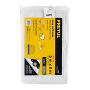 Lona de polietileno 5 x 6 m, blanca, 110 g/m2, PRETUL