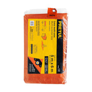 Lona de polietileno 5 x 6 m, naranja, 110 g/m2, PRETUL
