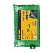 Lona de polietileno 6 x 9 m, verde, 110 g/m2, PRETUL