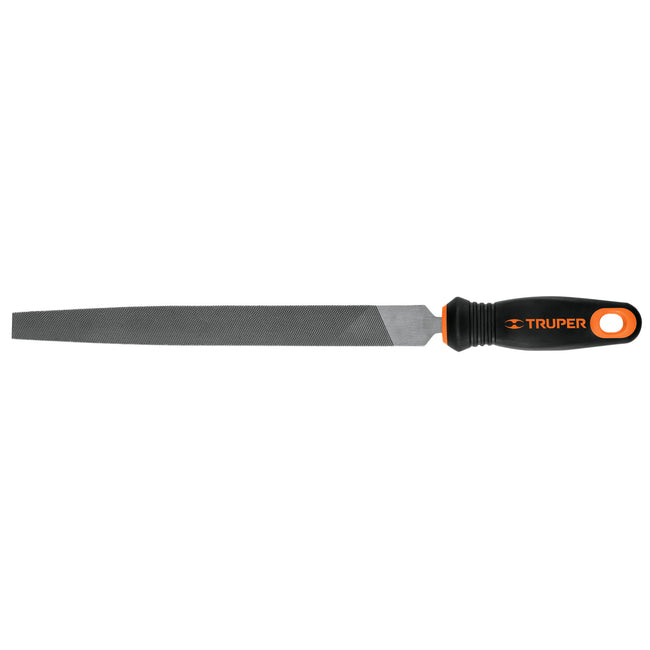 Lima plana bastarda 10' con mango Comfort Grip, TRUPER