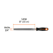 Lima plana bastarda 8' con mango Comfort Grip, TRUPER