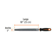 Lima plana muza 10' con mango Comfort Grip, TRUPER