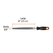 Lima plana muza 8' con mango Comfort Grip, TRUPER
