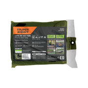Lona uso rudo 12x17 m, verde olivo, 240 g/m2, TRUPER EXPERT
