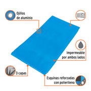 Lona de polietileno reforzada 2x3 m, azul, 180g/m2, TRUPER