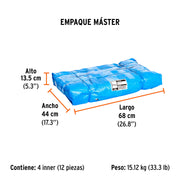 Lona de polietileno reforzada 2x3 m, azul, 180g/m2, TRUPER