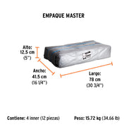 Lona de polietileno reforzada 2 x 3 m, gris, 180g/m2, TRUPER