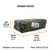 Lona uso rudo 3 x 4 m, verde olivo, 240 g/m2, TRUPER EXPERT