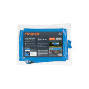 Lona de polietileno reforzada 3 x 4 m, azul, 180g/m2, TRUPER