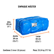 Lona de polietileno reforzada 3 x 6 m, azul, 180g/m2, TRUPER