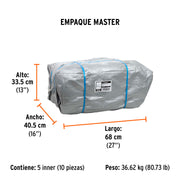 Lona de polietileno reforzada 3 x 6 m, gris, 180g/m2, TRUPER