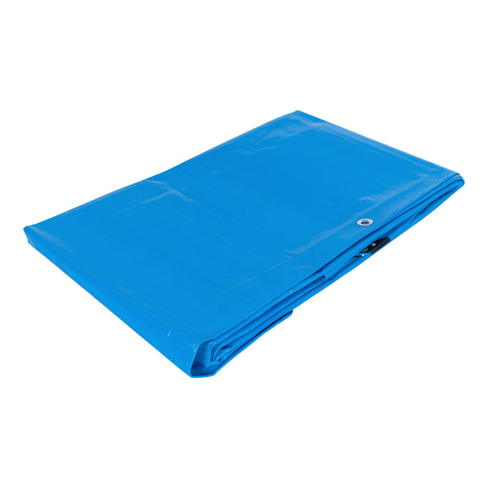 Lona de polietileno reforzada 4 x 4 m, azul, 180g/m2, TRUPER