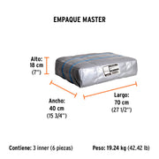 Lona de polietileno reforzada 4 x 4 m, gris, 180g/m2, TRUPER