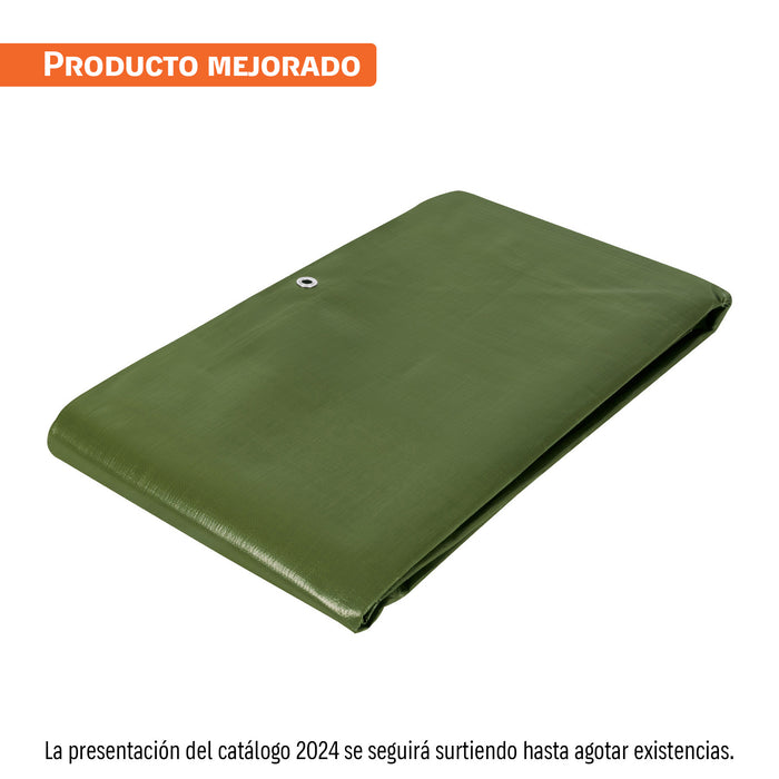 Lona uso rudo 4 x 5 m, verde olivo, 240 g/m2, TRUPER EXPERT