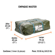 Lona uso rudo 4 x 5 m, verde olivo, 240 g/m2, TRUPER EXPERT