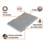 Lona de polietileno reforzada 4 x 5 m, gris, 180g/m2, TRUPER