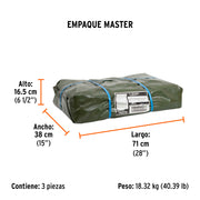 Lona uso rudo 4 x 6 m, verde olivo, 240 g/m2, TRUPER EXPERT