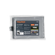 Lona de polietileno reforzada 4 x 7 m, gris, 180g/m2, TRUPER